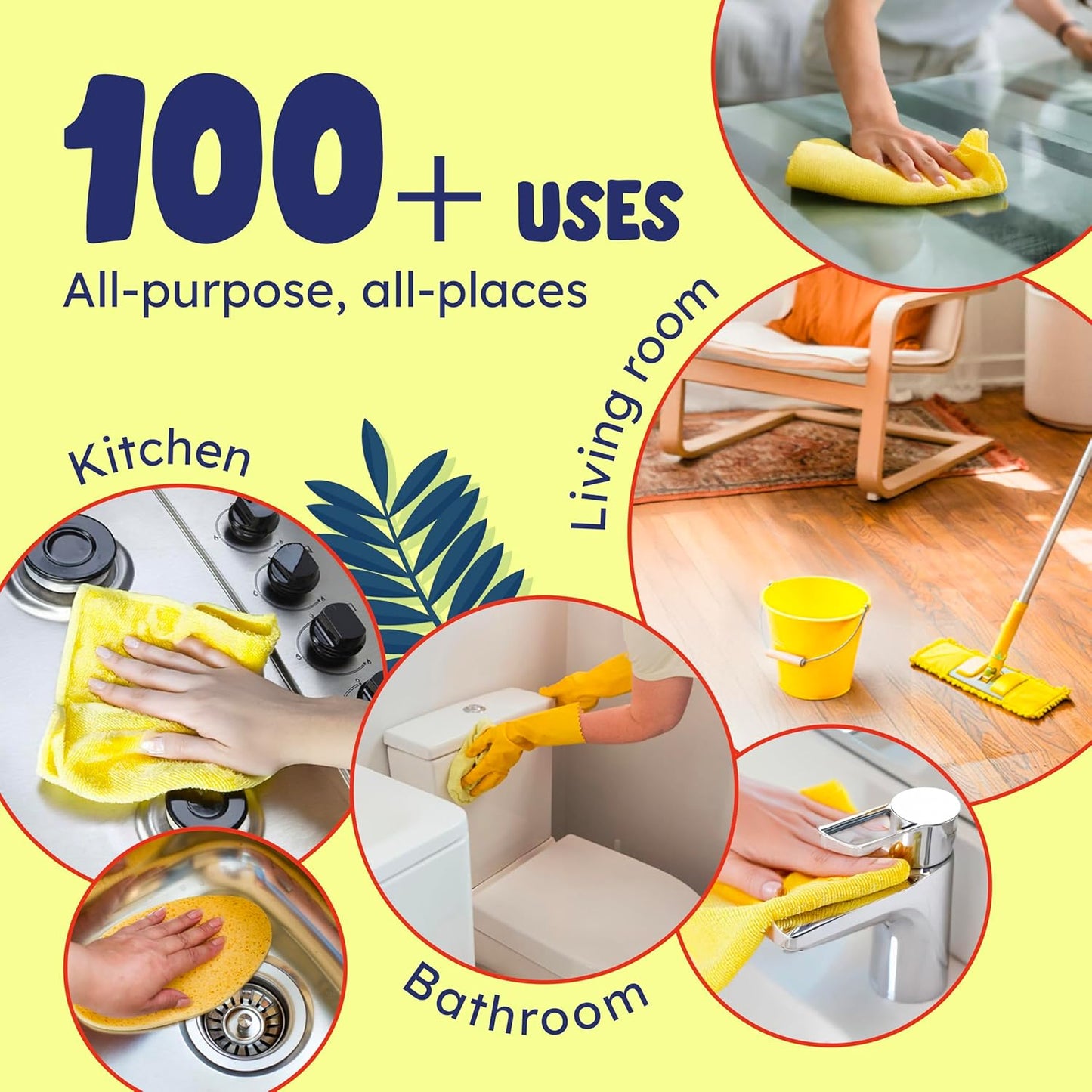 Originally Yellow Lemon Vinegar For Cleaning Purpose | USA Made All Purpose Cleaner | Use as a Floor, Glass, Kitchen, & Bathroom Cleaner | Plant Derived Vinegar 1 Gallon in 2 bottles | 128 Oz