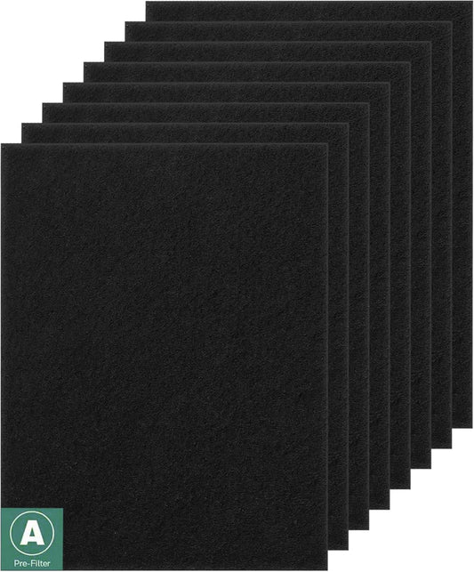 HRF-A300 Pre Filter A Replacement for Honeywell HEPA Air Purifier HPA300 Series, Funmit 8 Pack Precut Activated Carbon Pre Filter Replacement Compatible with Honeywell Air Purifier Prefilter A