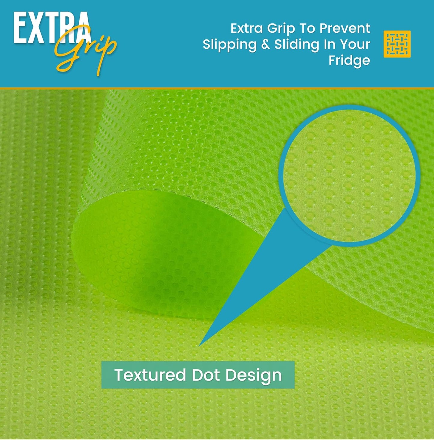 Refrigerator Liners for Shelves (8 Pack) by Linda’s Essentials - Non-Adhesive Shelf or Drawer Liner, BPA-Free Fridge Mats for Kitchen & Cabinets, Easy to Clean, Ideal Household Essentials (Green)