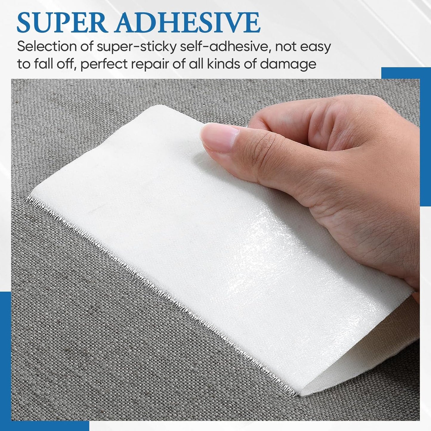 Canvas Patch 5.5 x 8 Inches 6Pcs Self-Adhesive Waterproof Canvas Patch Kit for Repairing Tents,Sofas,Boat Covers,Camping Chair,Awnings,Car Seats.(Gray)