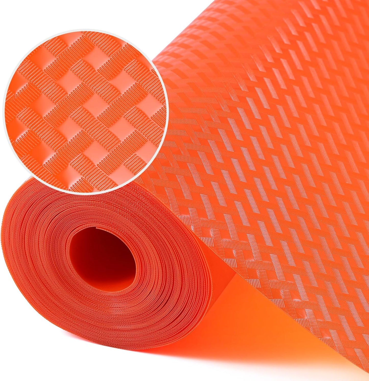 Shelf Liners for Kitchen Cabinets, Waterproof and Oil-Proof Kitchen Cupboard Liner, Refrigerator Liners and Plastic Drawer Mats EVA Non Adhesive Shelves, Fridge - Red 11.8 x 118 Inches