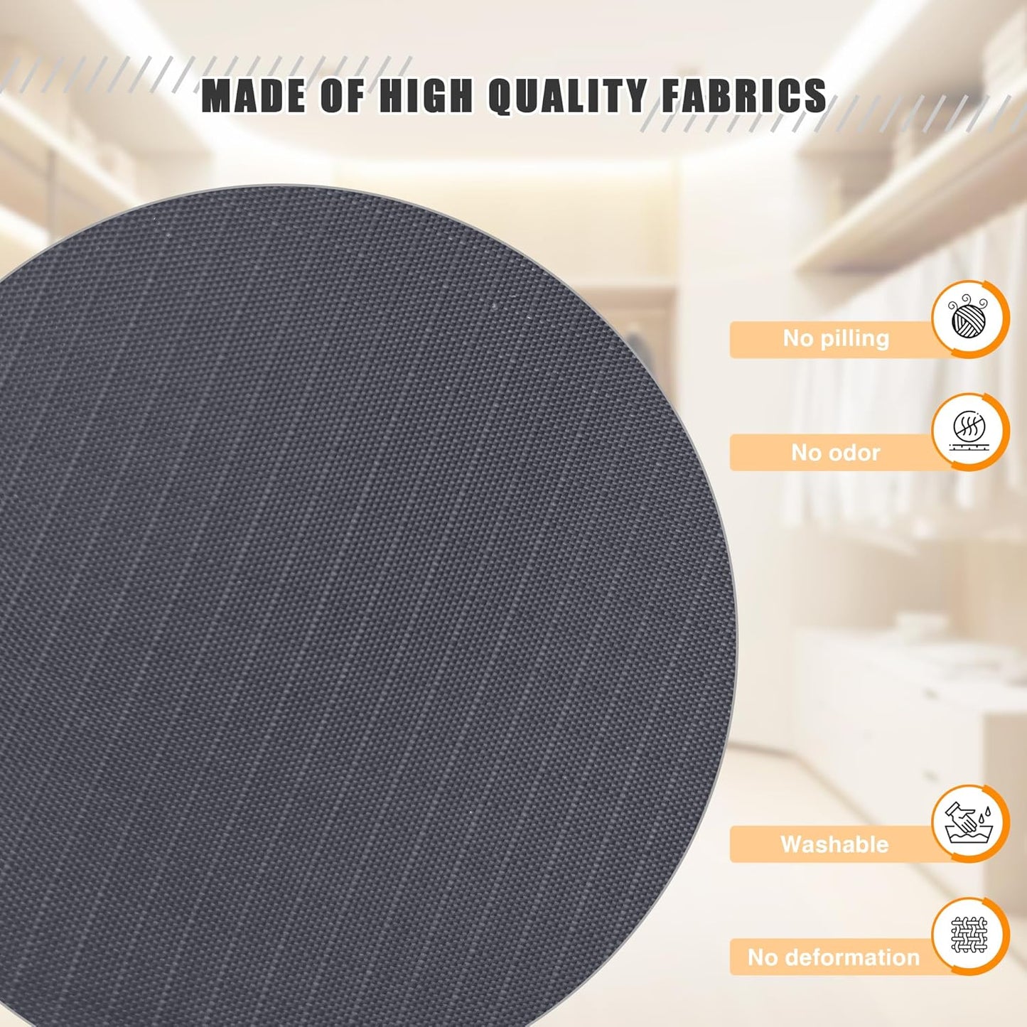 Hanging Closet Organizer, Easy Mount Foldable 4-Shelf Hanging Closet Wardrobe Storage Shelves, Clothes Handbag Shoes Accessories Storage, Washable Oxford Cloth Fabric, Dark Grey