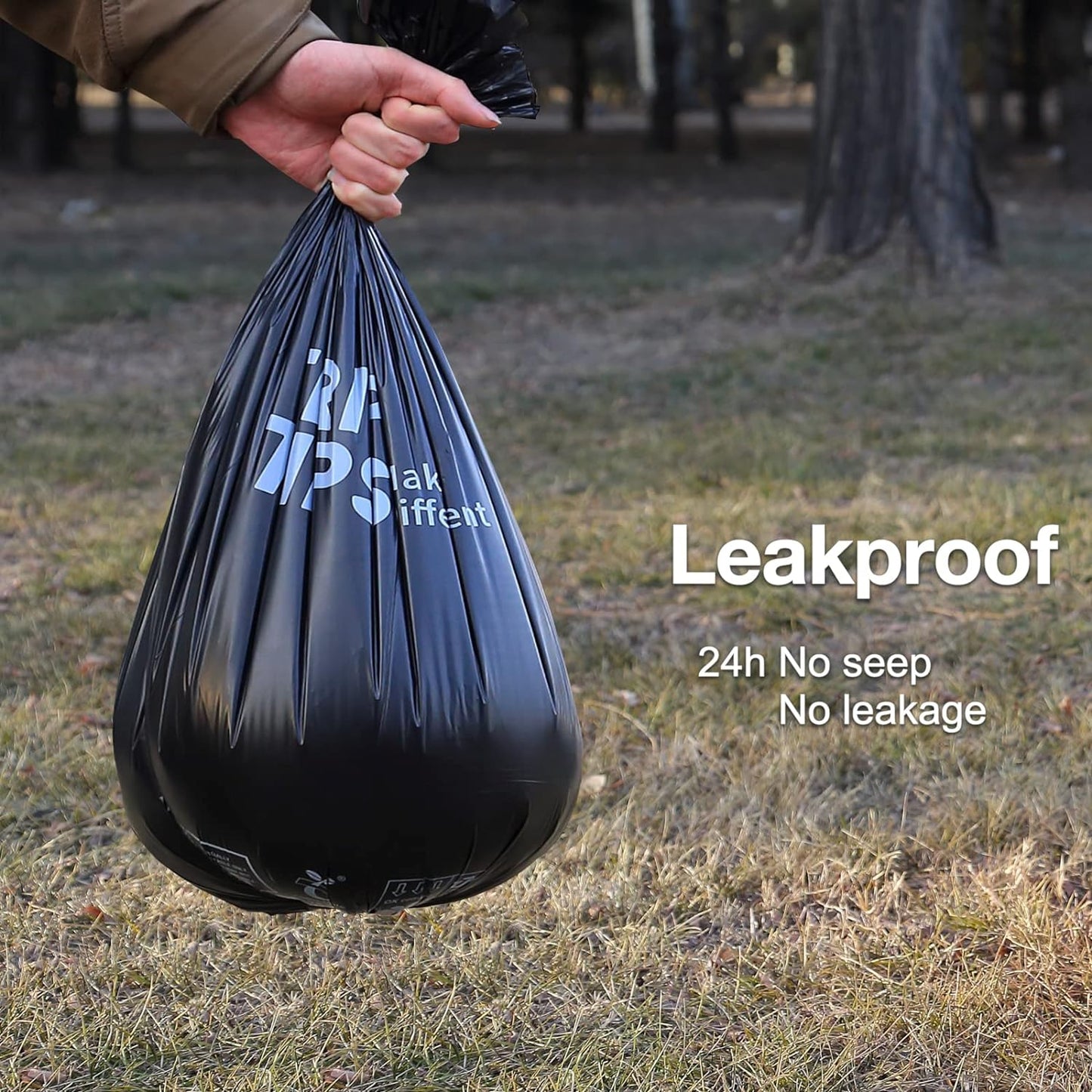 TRIPTIPS Biodegradable Portable Toilet Bags 8 Gallon｜40 Count Camping Toilet Bags for Portable Potty,Leak-Proof 100% Compostable Toilet Bags 5 Gallon Bucket，Toilet Waste Bags for Outdoors