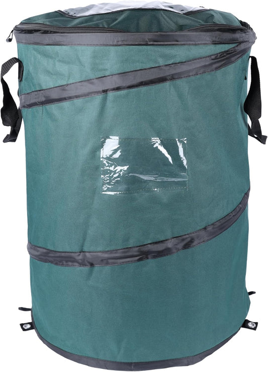 Coghlan's Deluxe Durable Pop-Up Trash Can – Collapsible Garbage Bin with Zippered Lid, Bag Clips, and Anchoring Points for Camping, Home, and Outdoor Use – 29.5 Gallon