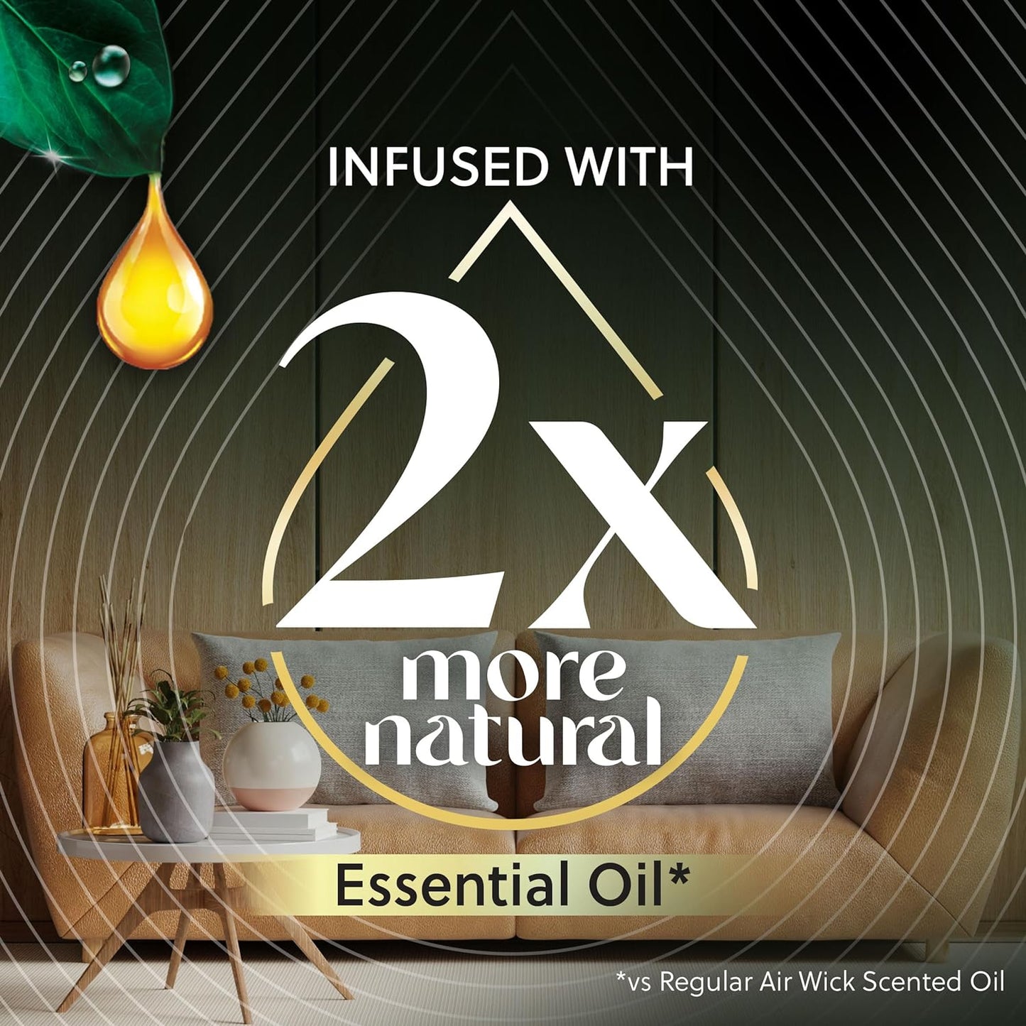 Air Wick Plug In Scented Oil Refills, Sweet Vanilla + Shea Butter, Air Fresheners for Home Long Lasting, Room Fresheners,Air Freshener Plug In, Vanilla Essential Oils, House Essentials, 5 ct