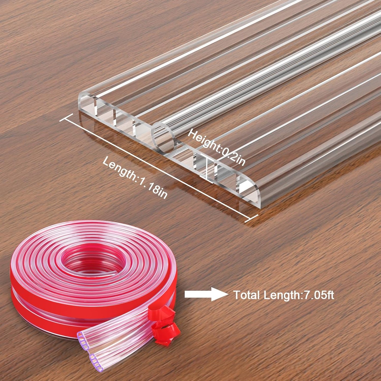 HOMREALM Baby Proofing 7.05ft Long (1.18" Wide) Corner Guards Furniture Corner & Edge Safety Bumpers Corner Covers Protectors Baby Proof Bumper & Cushion to Cover Sharp Furniture & Table Edges