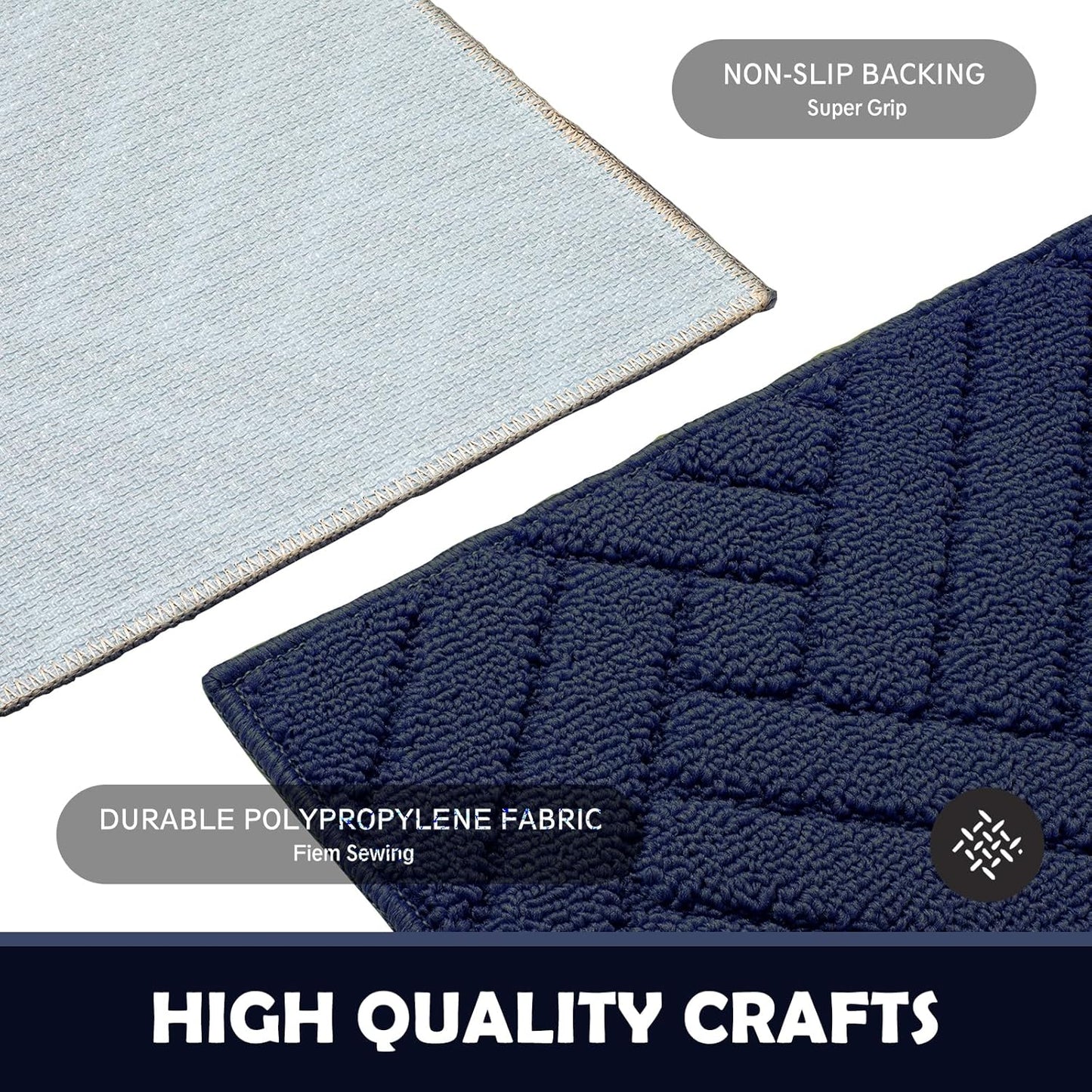 Door Mat Indoor Doormat, Entryway Rug Door Mats Non-Slip Rubber Backing, Low-Profile Entrance Rugs, Absorbent Resist Dirt Doormats Floor Door mat for Entryway,Blue 24"x36"