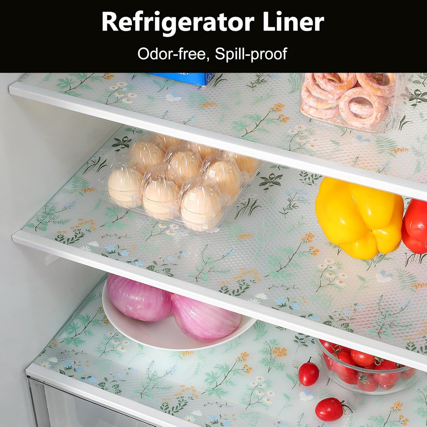 INNOLITES Shelf Liners for Kitchen Cabinets – Drawer Liner Waterproof & Oil-Proof, Non-Adhesive EVA Mat – Durable & Washable – for Shelves, Cupboard, Dresser 23.6" x 236"