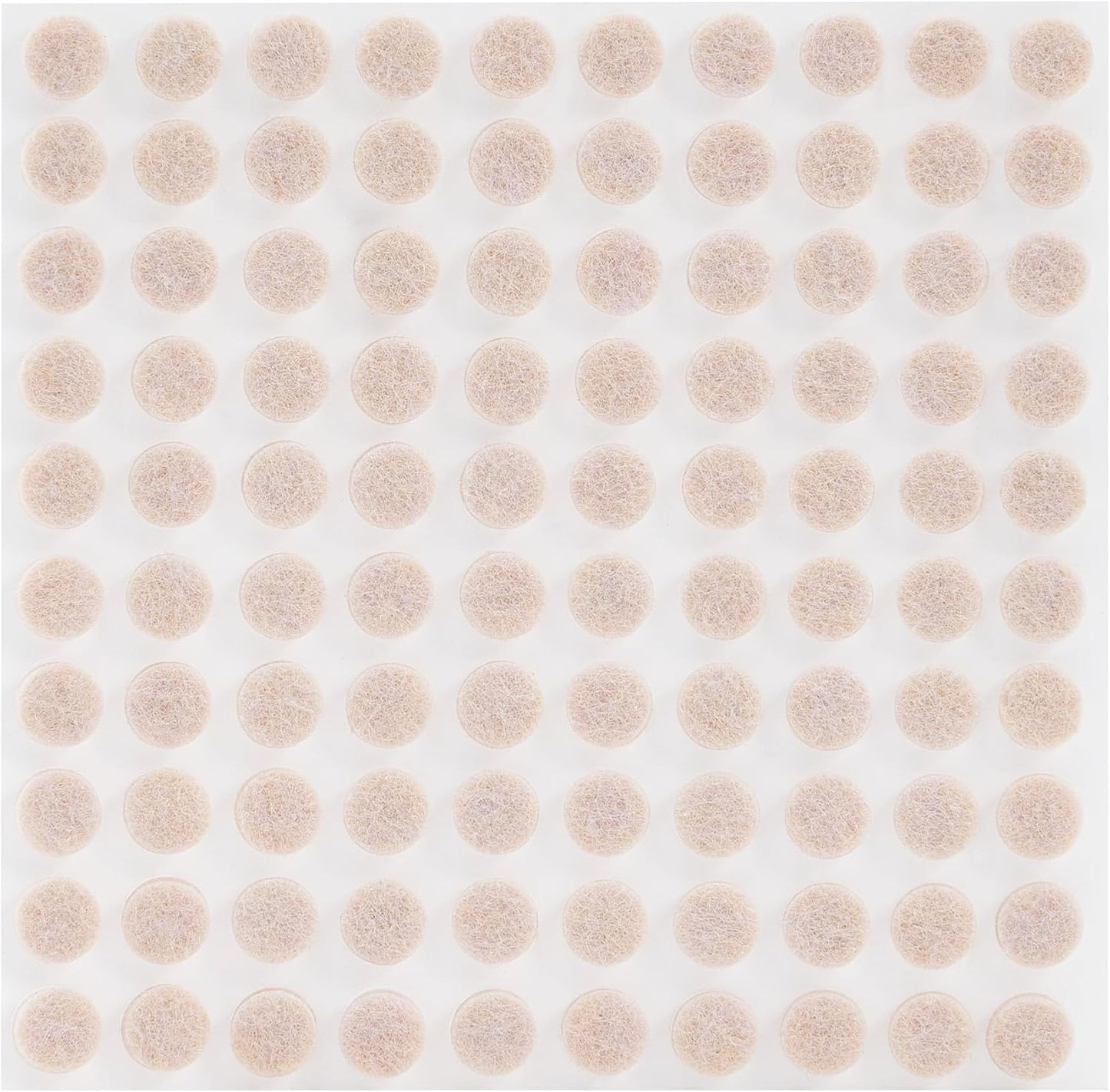 CO-Z 100pcs Felt Cabinet Door Bumpers, Small Pads for Cabinet Doors 0.4 in Diameter, Self Adhesive Thick Felt-Dots Bumper Pads for Furniture Drawers Walls Floors