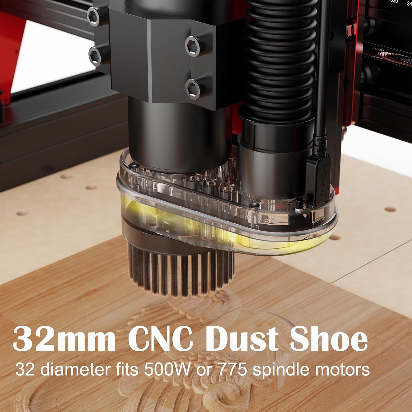 Dust Collector for CNC Machine, Air Filtration System and Powerful Suction 6000Pa, Large Capacity 2.8L Dust Extraction System CNC Kit Compatible with CNC TTC450 Seriers