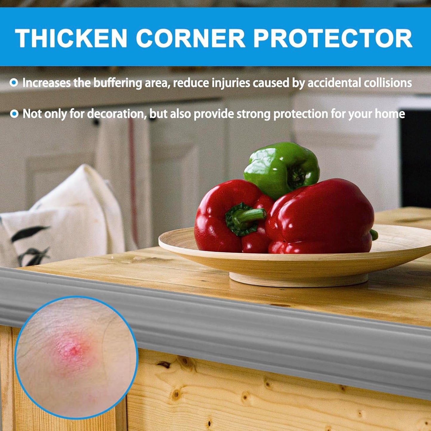 Wall Corner Protector Peel and Stick Corner Trim Molding Flexible Inside & Outside Wall Edge Guard Self Adhesive Moulding Trim for Edge Use, Gray, 1.6” W x 40’ L