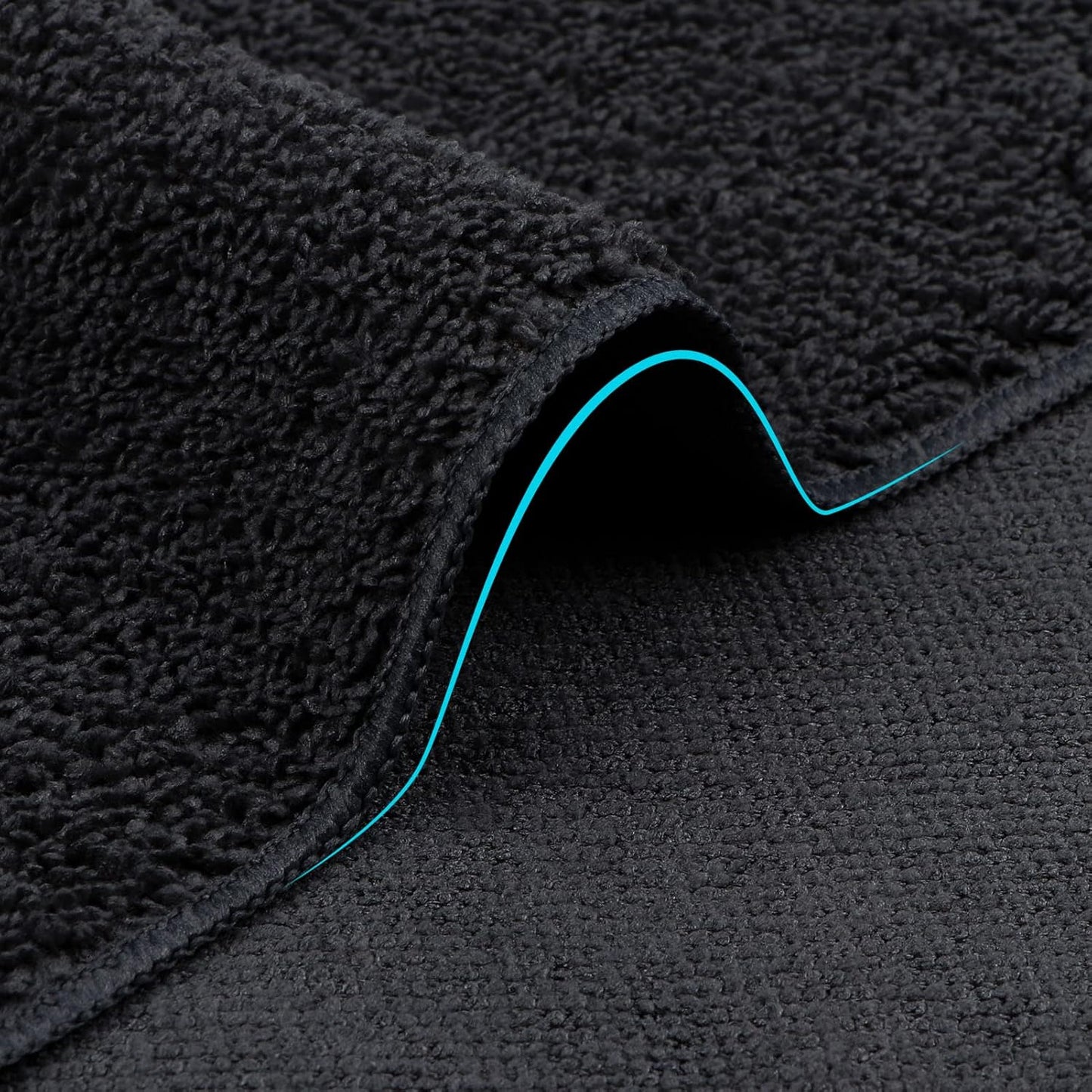 Orighty Washcloths Bulk Towels Set 50 Pack, Highly Absorbent and Super Soft Microfiber Fingertip Towels, Multi-Purpose Wash Cloths for Bathroom, Hotel, Spa, and Gym, 12x12 Inch, Black