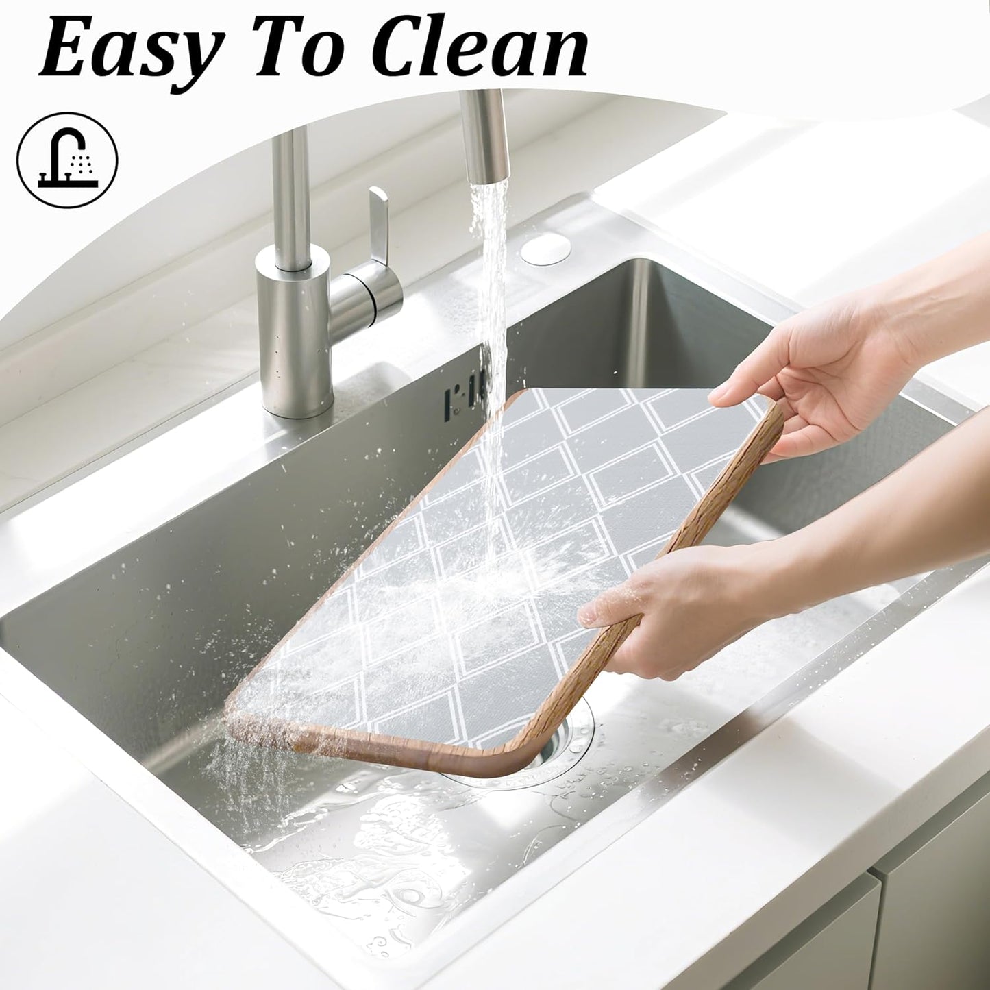 Kitchen Cabinet Liner Waterproof 24 Inch X 20 FT Drawer Liners for Kitchen Cabinets No Slip Shelf Liners Non Adhesive Dresser Drawer Liner Grip Closet Shelf Liners for Bathroom Fridge Cupboard Pantry