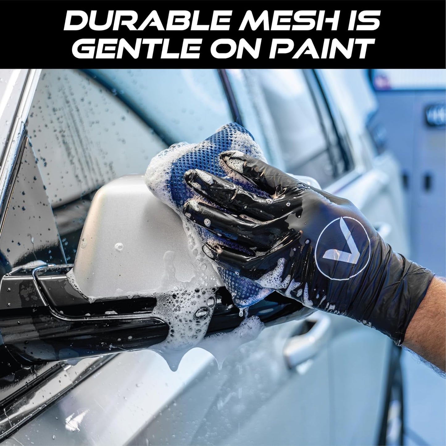 VIKING Mesh Bug Sponge, Car Wash Sponge for Cleaning Bugs and Tar, Royal Blue, 4 inch by 6 inch, 2 Pack