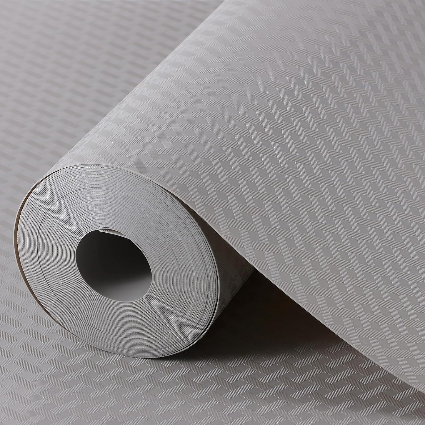 Light Gray Shelf Liners for Kitchen Cabinets Refrigerator Liners Waterproof & Oil-Proof Kitchen Cupboard Liner Drawer Mats EVA Material Non Adhesive Fridge Liner for Shelves 17.5 x 236.2 Inches