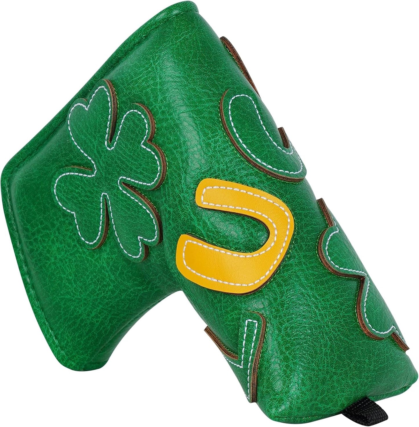 Golf Headcovers Golf Club Head Covers Four Leaf Clover Good Luck Charm - Clover Style Premium Leather Driver Fairway(FW) Wood Hybrid(UT) with Number Tags