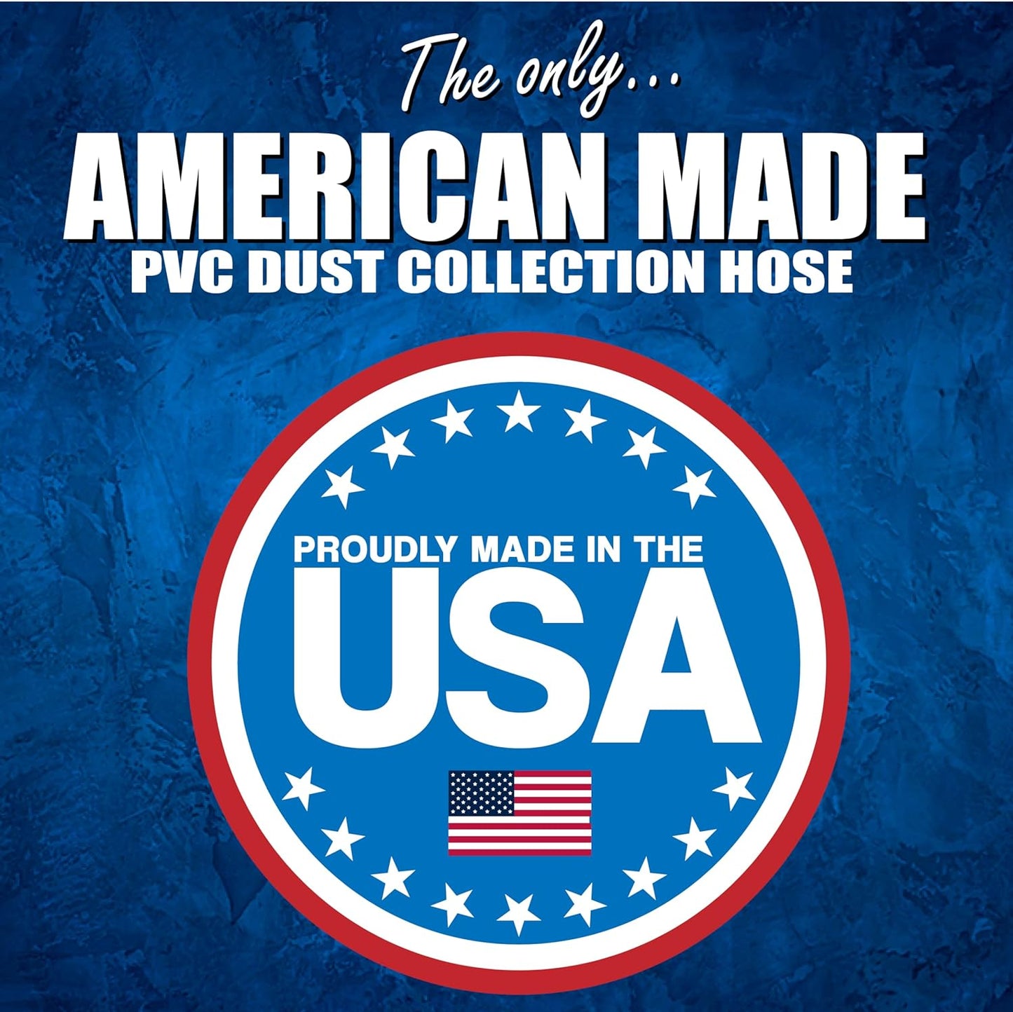 2-1/2" x 20' PVC Dust Collection Hose, Puncture Resistant, Carbon Steel Wire, Clear Flexible PVC Dust Collector Hose, Proudly Made in USA