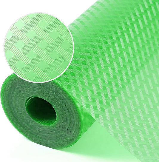 Fridge Liner Shelf Liners for Kitchen Cabinet Refrigerator Liners Waterproof & Oil-Proof Kitchen Cupboard Liner Non Adhesive Drawer Mats EVA Material for Shelves -Green 11.8 x 118 Inches