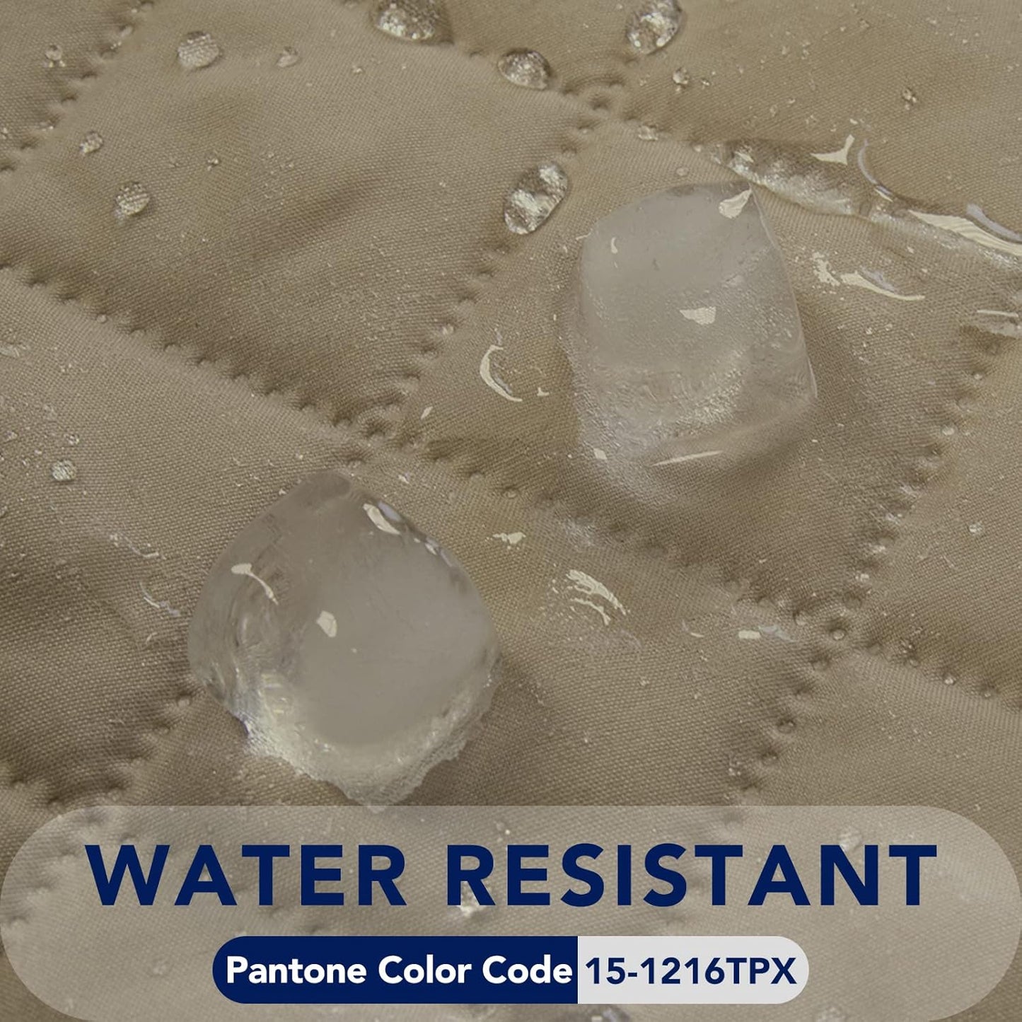 PureFit Reversible Quilted Sofa Cover, Water Resistant Slipcover Furniture Protector, Washable Couch Cover with Non Slip and Elastic Straps for Kids, Pets (Oversized Sofa, Beige/Beige)