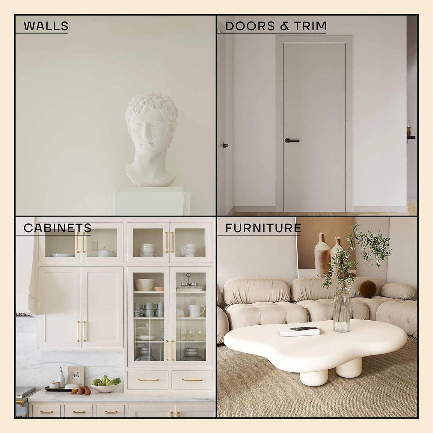 soto Off-White Paint Touch Up, Multi-Surface, Matte Finish (No. 12 Tempera) — 10 Milliliters of Scratch Repair for Furniture, Walls, Cabinets, Trim, Doors, Indoor/Outdoor