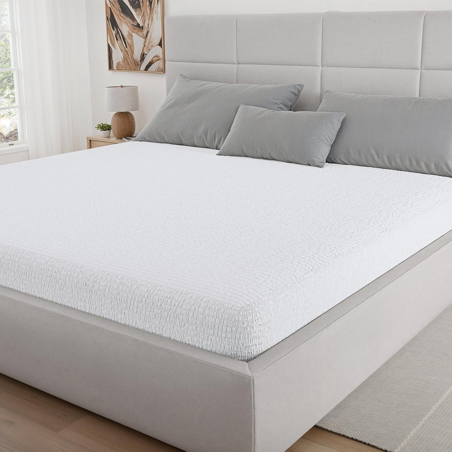 PAULATO BY GA.I.CO California King Waterproof Mattress Protector – Mattress Cover for Cal King Size Bed – Soft Noiseless Hypoallergenic Machine Wash – Water Proof Protector with Elastic Skirt