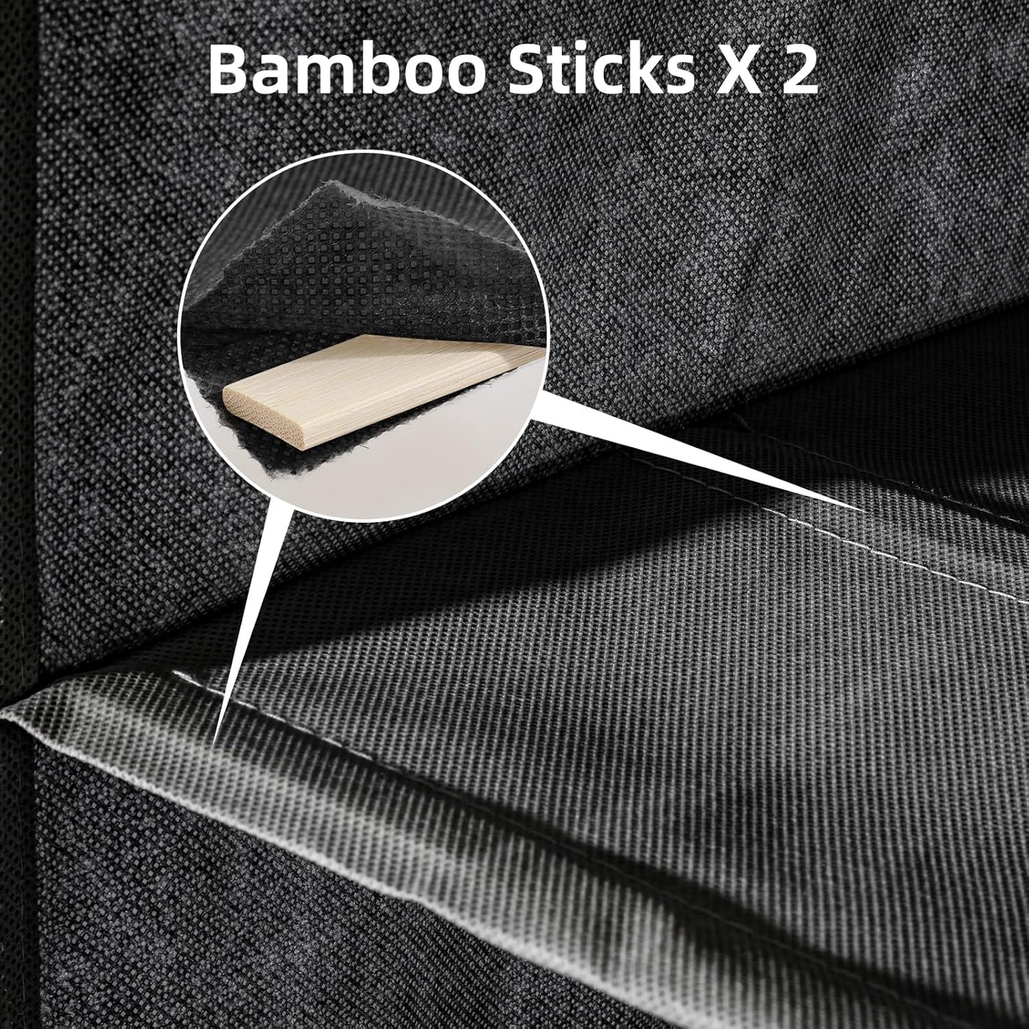 2 Pack Hanging Closet Organizer, 4-Shelf Hanging Shelves with Side Pocket, Black