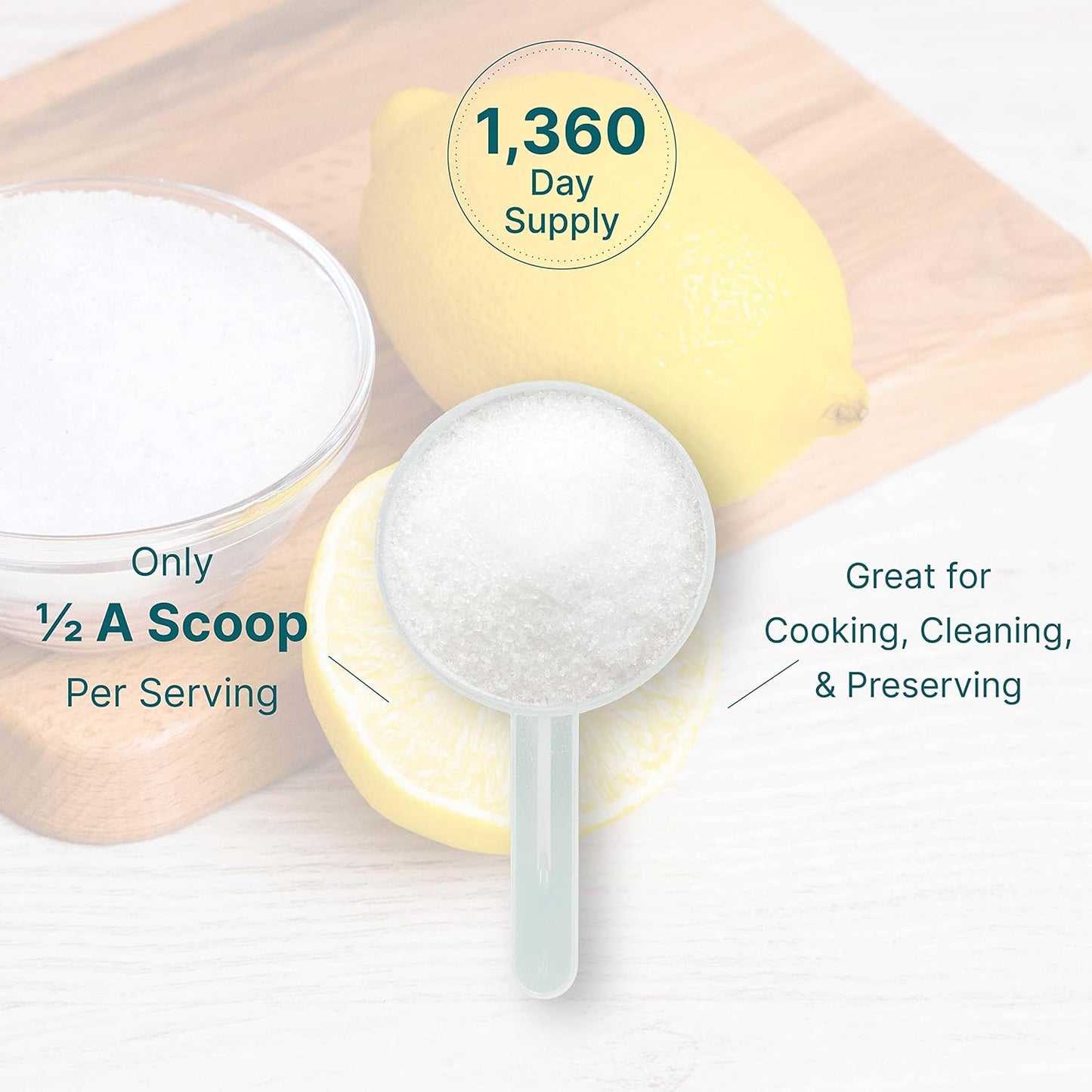 Citric Acid 6 Pounds | Fine Granular Powder, Food Grade, Bulk Supply – Potent Anhydrous Form – Versatile Flavor Enhancer, Preservative, Cleaning, & Homemade Bath Bombs – Additive Free, Non-GMO