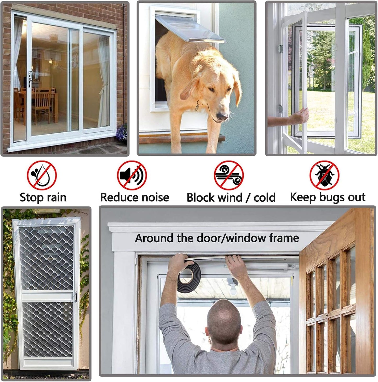 Weather Stripping Brush for Sliding Windows/Doors Frame Side,Pile Self Adhesive Weatherstrip Seal Strip Sealer Draft Stoppers (16.5ft x11/32 x 11/32 Brush inch, Brown)