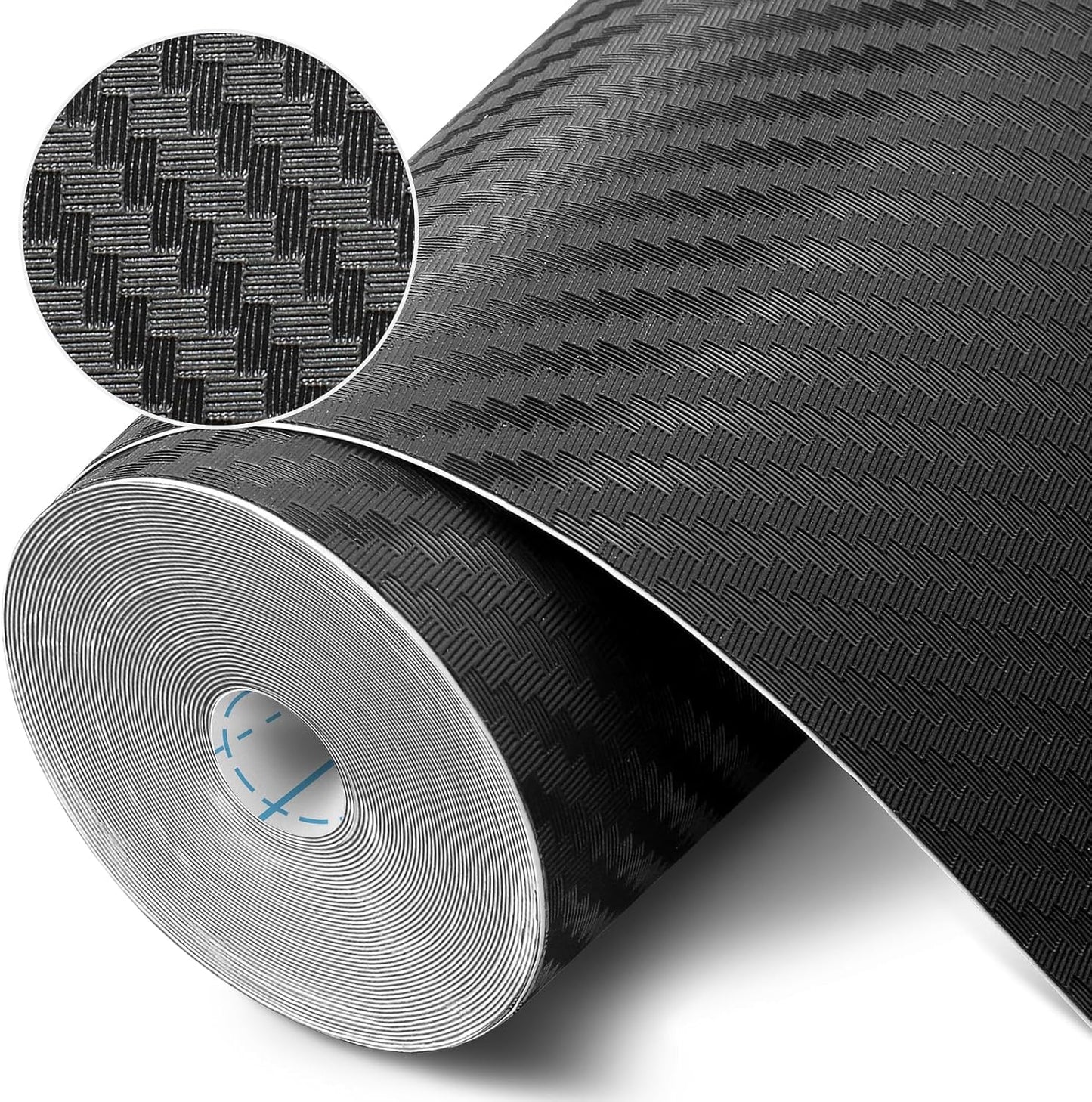 Self-Adhesive Shelf Liner Kitchen Liner, Waterproof Backed Paper Easy Peel and Stick Contact Liner Without Residue for Decor Your Desk Surface, Kitchen Countertops (Black, 17.5 x 236.2 inches)