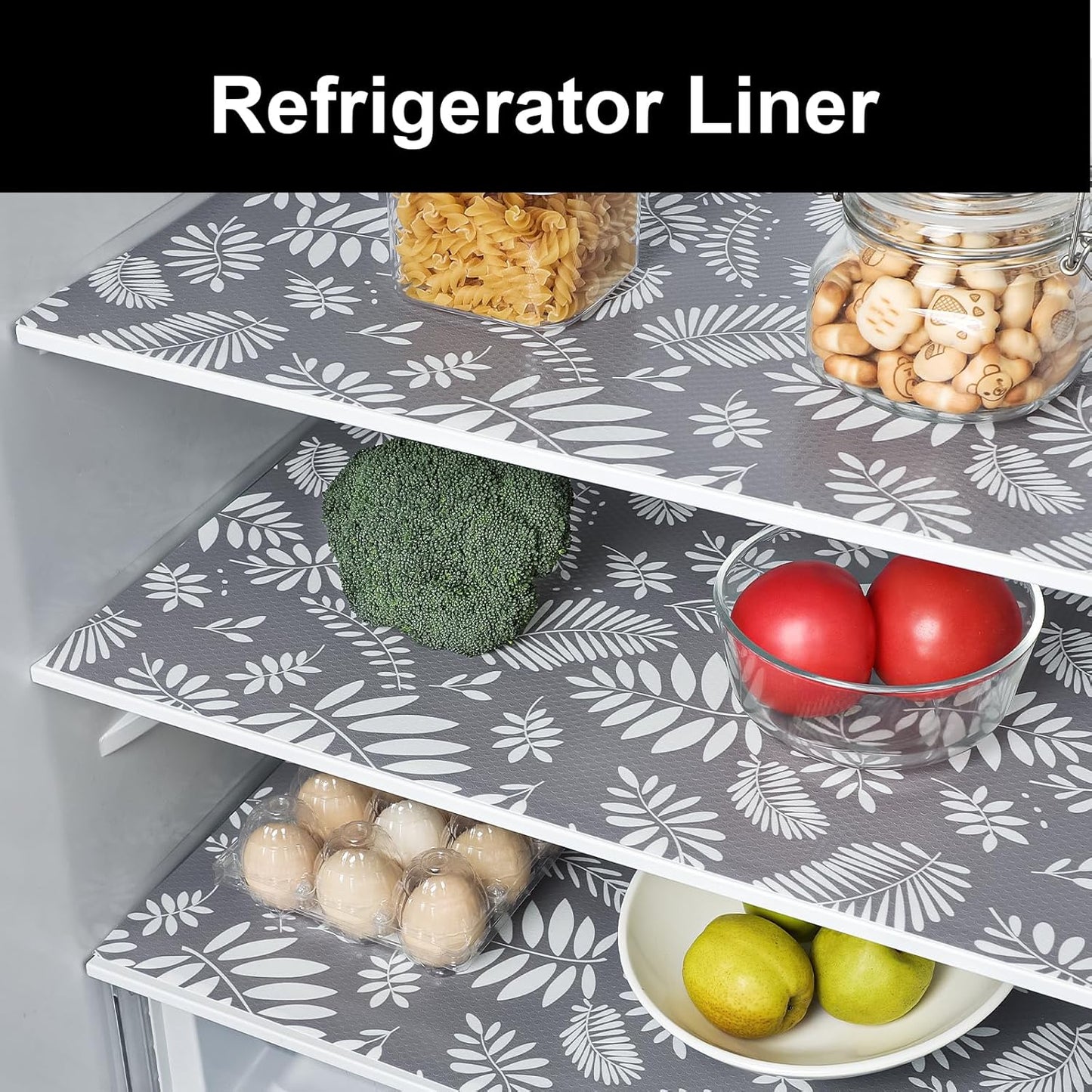 Cooyes Drawer and Shelf Liner, Non-Adhesive Shelf Liners for Kitchen Cabinets, Thick Strong Grip Mats for Desk, Shelves, Bathroom Drawers, Fridge, Cabinet Protection