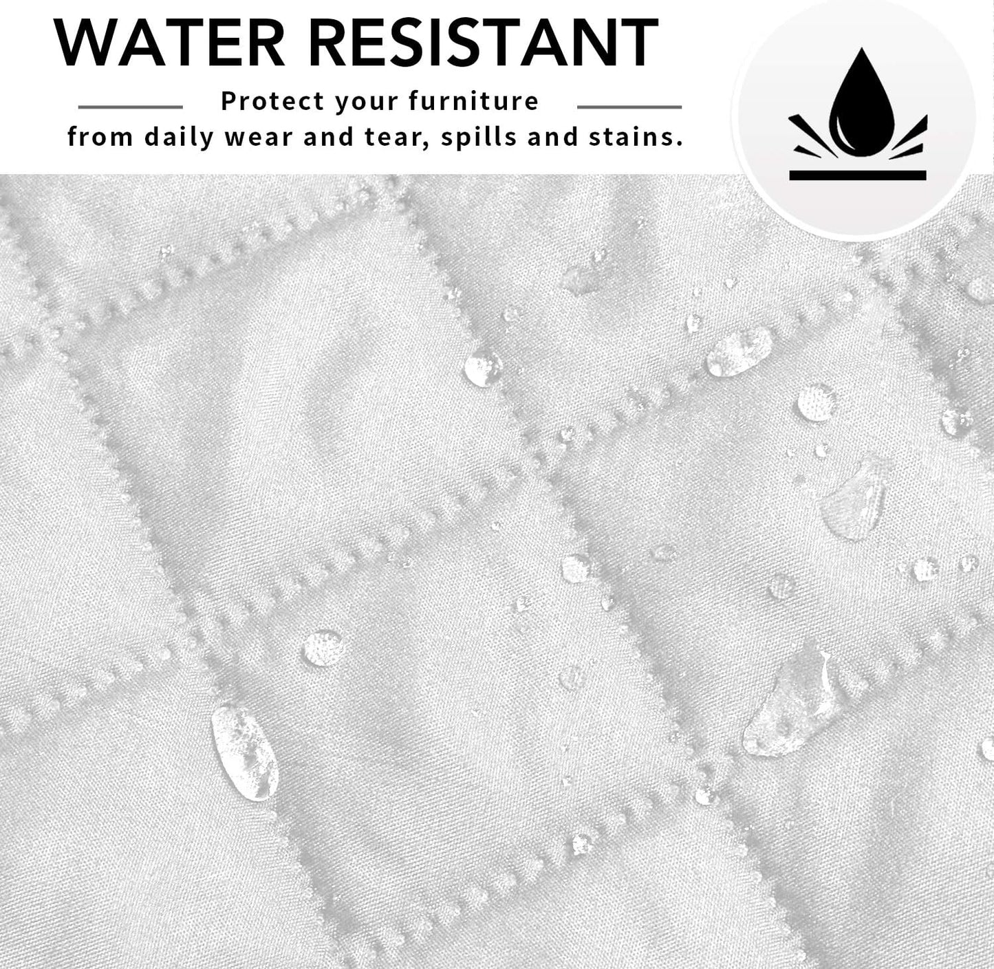 Easy-Going L Shape Sofa Slipcover - Sectional Couch Cover with Chaise & Reversible Sofa Cover for Pets & Kids (X-Large, White/White)