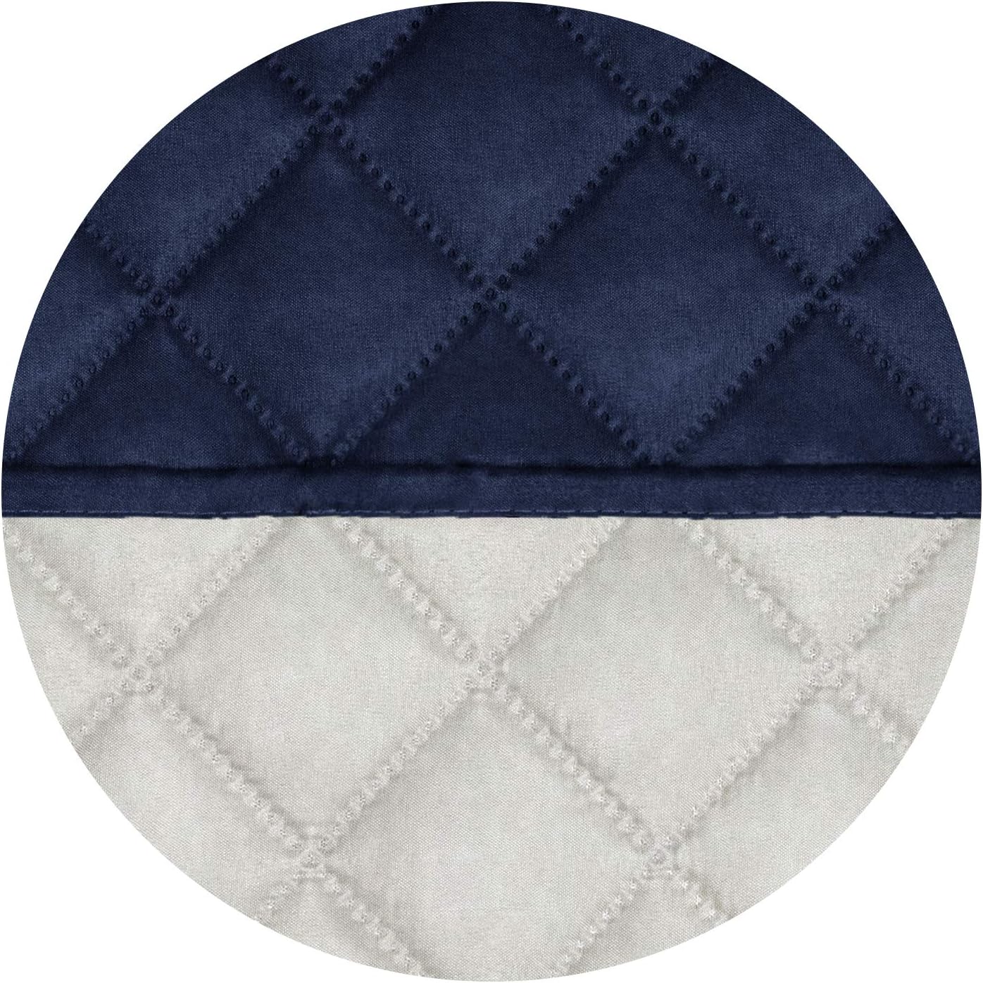 PureFit Reversible Quilted Sofa Cover, Water Resistant Slipcover Furniture Protector, Washable Couch Cover with Non Slip and Elastic Straps for Kids, Dogs, Pets (Chair, Navy/Ivory)