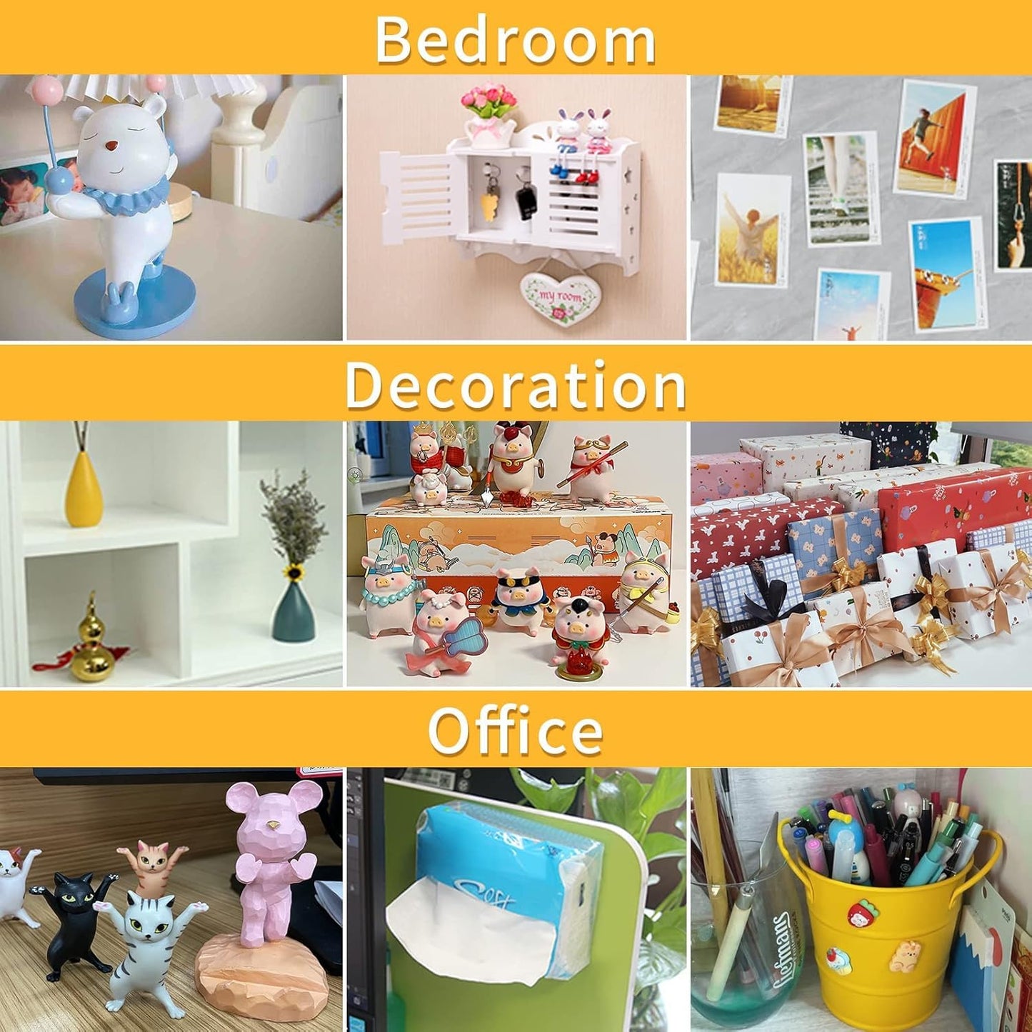 4Pack Double Sided Tape Heavy Duty, 2in x 66FT, Universal High Tack Strong Wall Adhesive with Fiberglass Mesh, Super Sticky Resistante Clear Tape, Easy Use Mounting Tape White