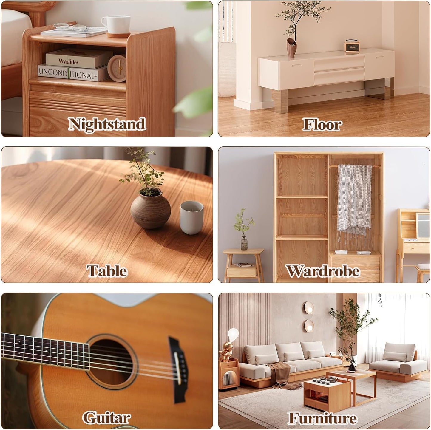 White Wood Filler, White Wood Putty, Paintable Stainable Wood Repair Putty, 9.87 Ounce Wood Furniture Repair kit, Quickly Repair Wood Cracks and Holes on Wooden Floor Furniture (White)