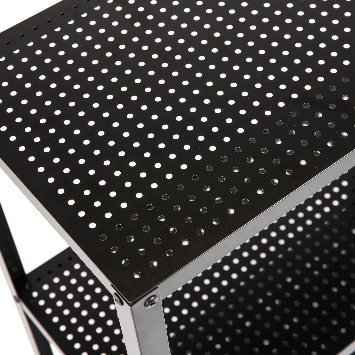 Mind Reader Rolling Cart, Rolling Cart, Microwave Stand, 3-Tier, Coffee Cart, Office, Metal, 23" L x 12" W x 30" H, Black