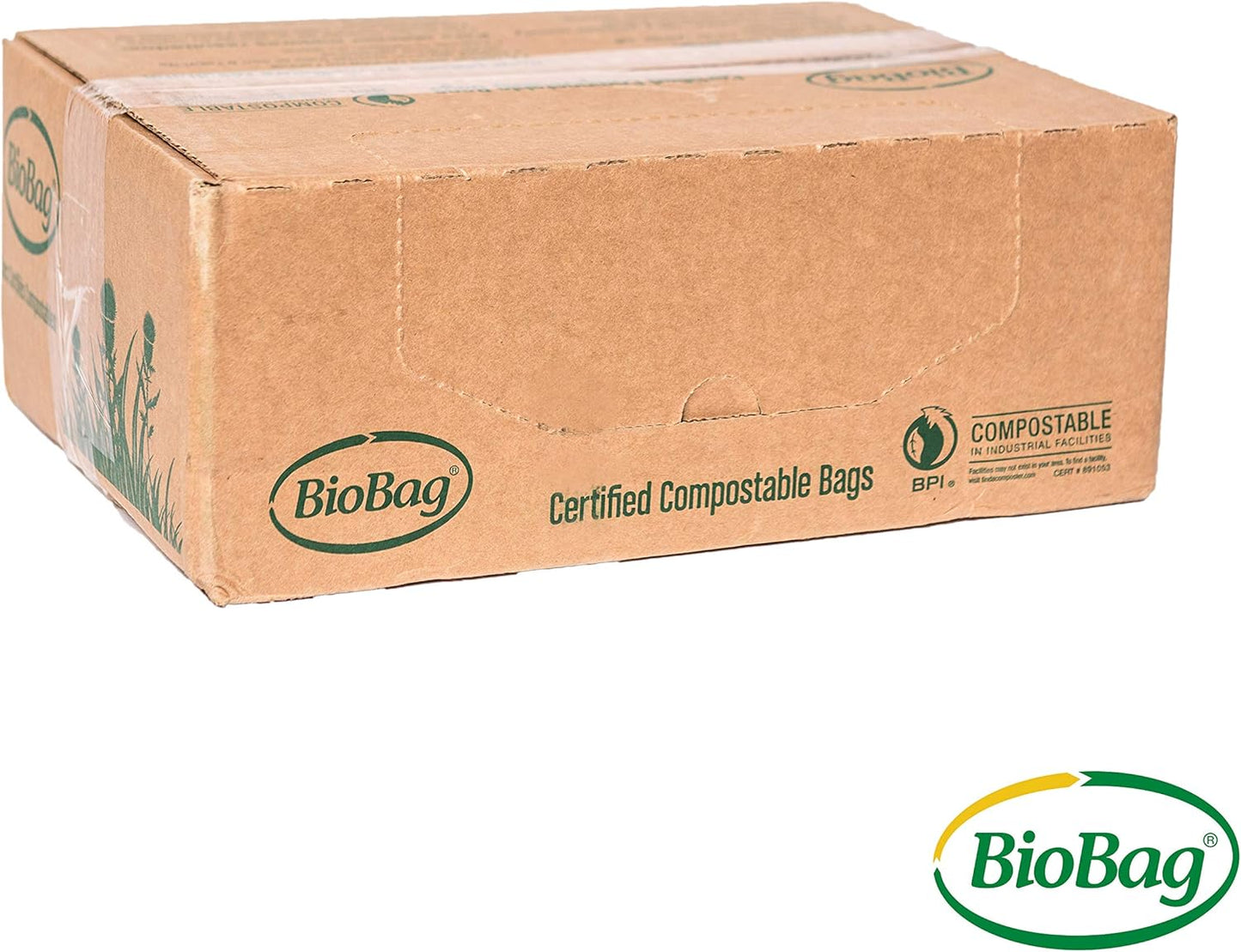 BioBag (USA) The Original Compostable Bag, 8 Gallon, 500 Count, 100% Certified Compostable Trash Bag Liners for Food Waste, Extra Strong and Durable