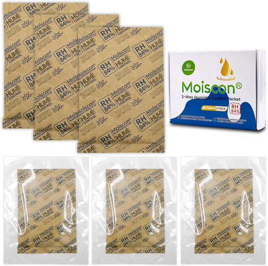 84% Two-Way Humidity Control Packs for Storing 1 lb – Size 60 – 90 Pack – Seasoning Packets Moisture Control Packets Individually Wrapped, Humidifier Packs for Season Wood Humidifier Boxes