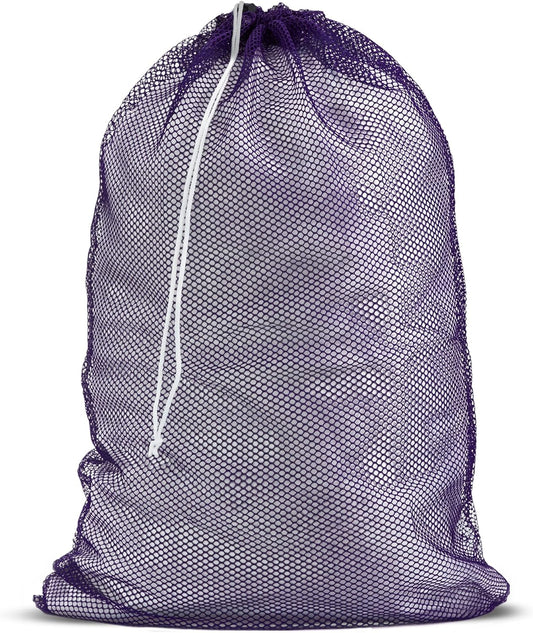 Handy Laundry Mesh XL Laundry Bag - Durable, Machine Washable with Secure Drawstring Closure - Perfect for College Dorms, Laundromats, Apartments (Purple, Large 24" x 36")