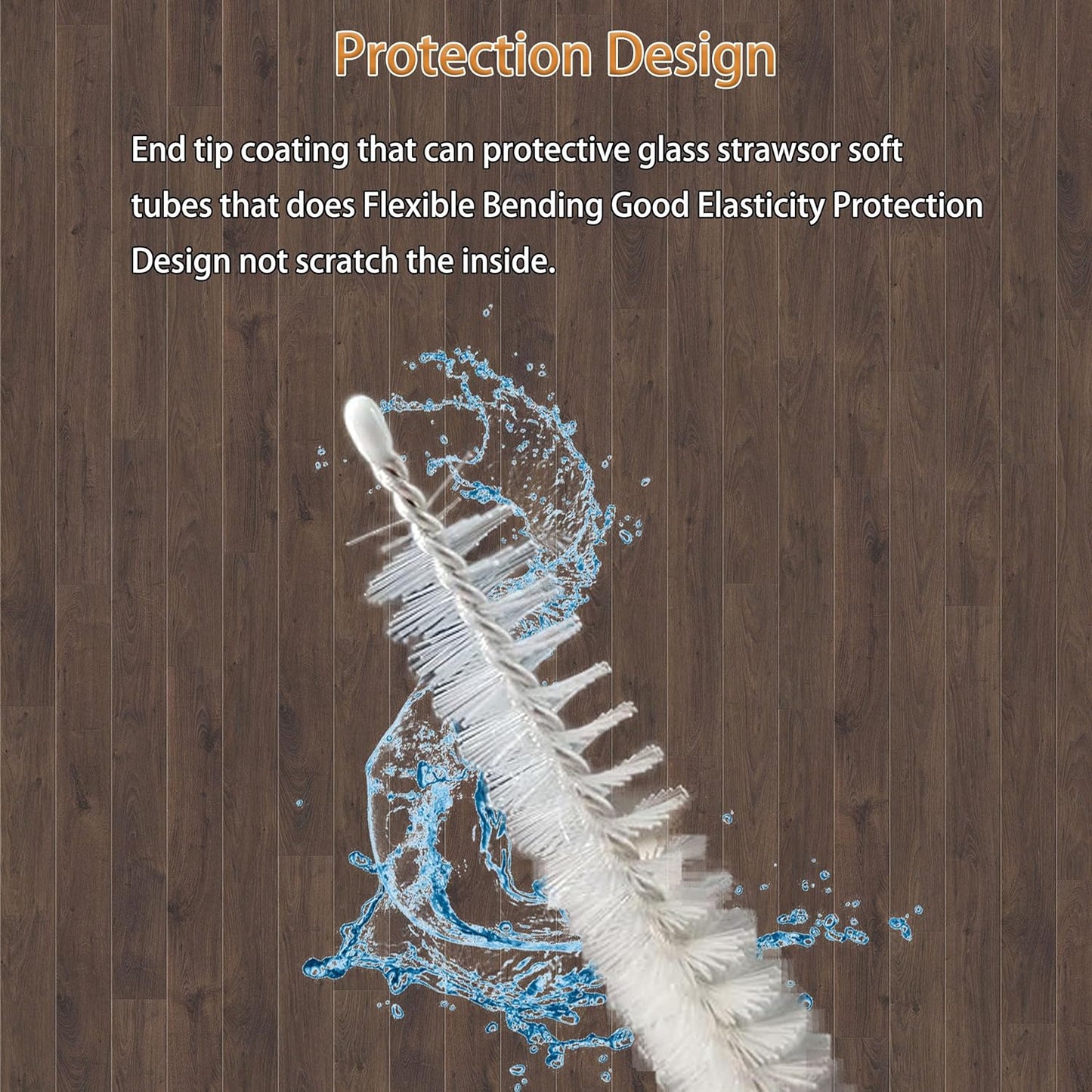 12-inch Extra Long Straw Cleaner Brush, Straw Brush Extra Long with Nylon Bristles, Straw Cleaning Brush Extra Long for Baby Bottles, Glass/Silicone Straws Piper Cleaners.