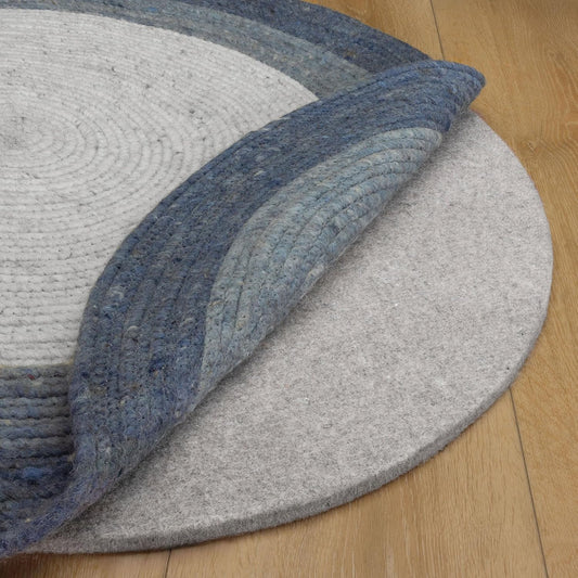 RUGPADUSA - Eco-Plush - 8' Round - 3/8" Thick - 100% Felt - Extra Cushioned Rug Pad - Available in 3 Thicknesses, Many Custom Sizes
