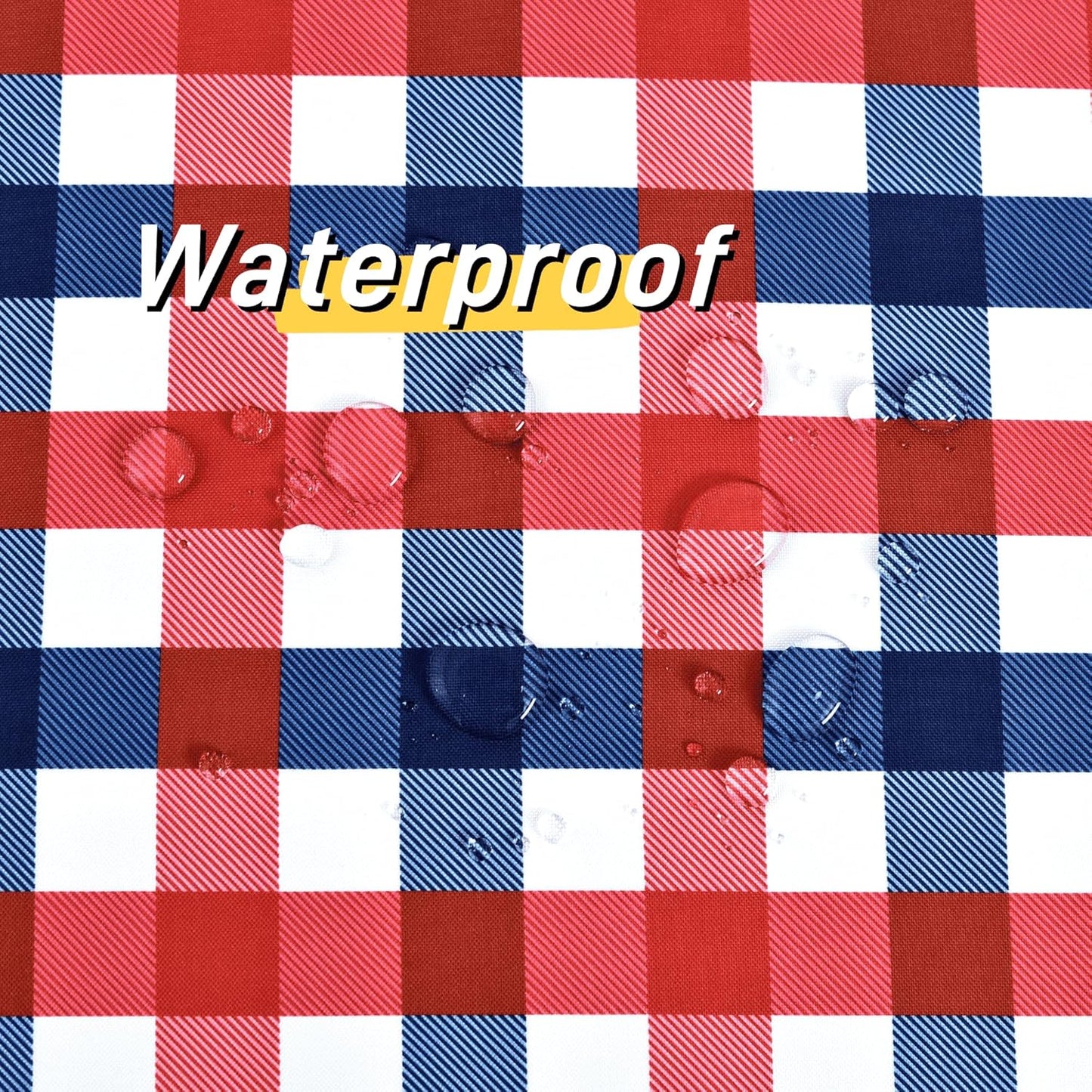 Classic Gingham Buffalo Tablecloth Fabric - Oblong 90x156 Inch Water Proof Checkered Table Cloth for Indoor Outdoor - Table Cover for Birthday, Picnics, BBQs, and Parties
