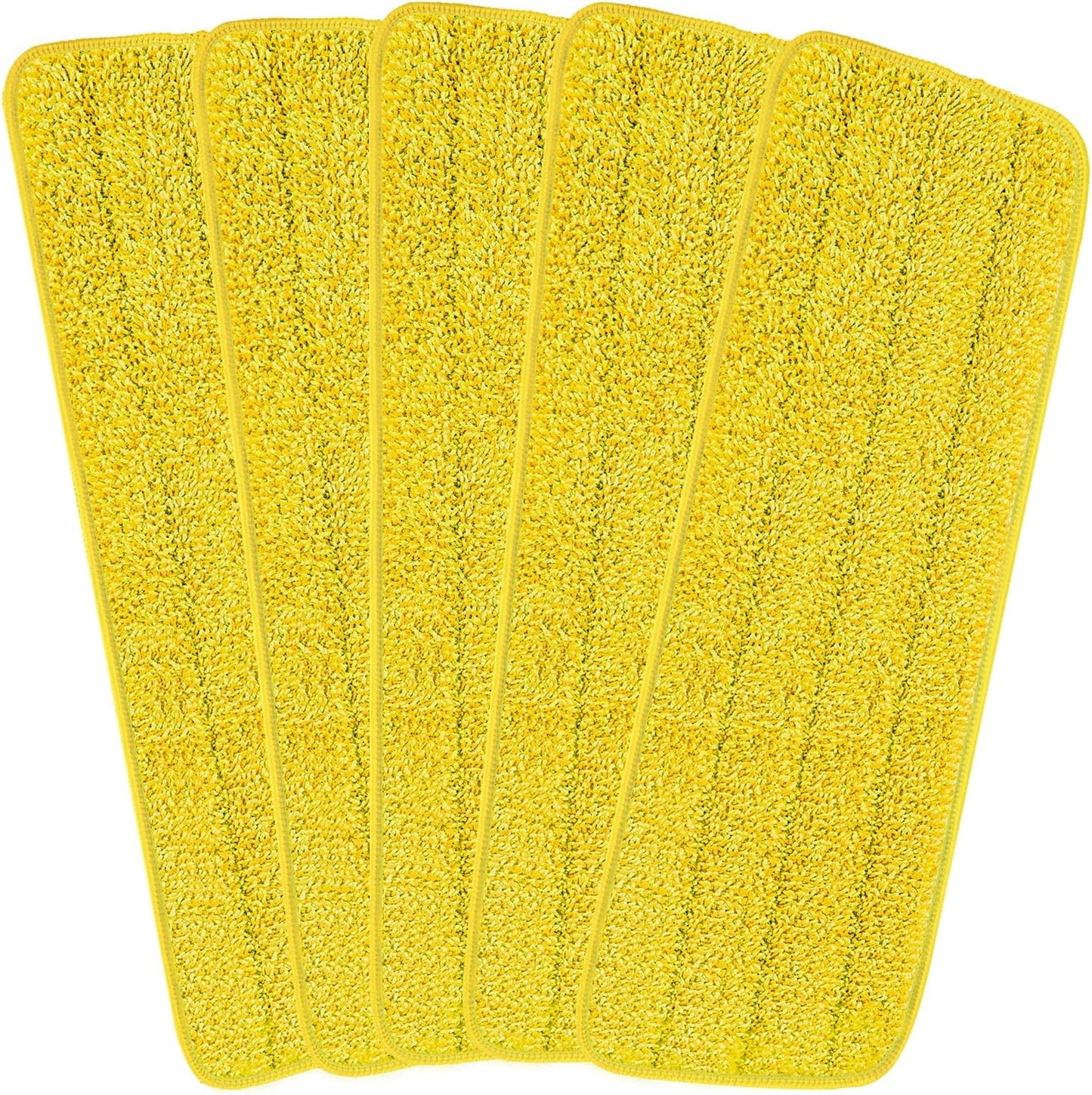 16.5 inch Reusable Mop Pads Microfiber Spray Mop Replacement Heads for Wet/Dry Mops Compatible with Bona Floor Care System (5 Pack)