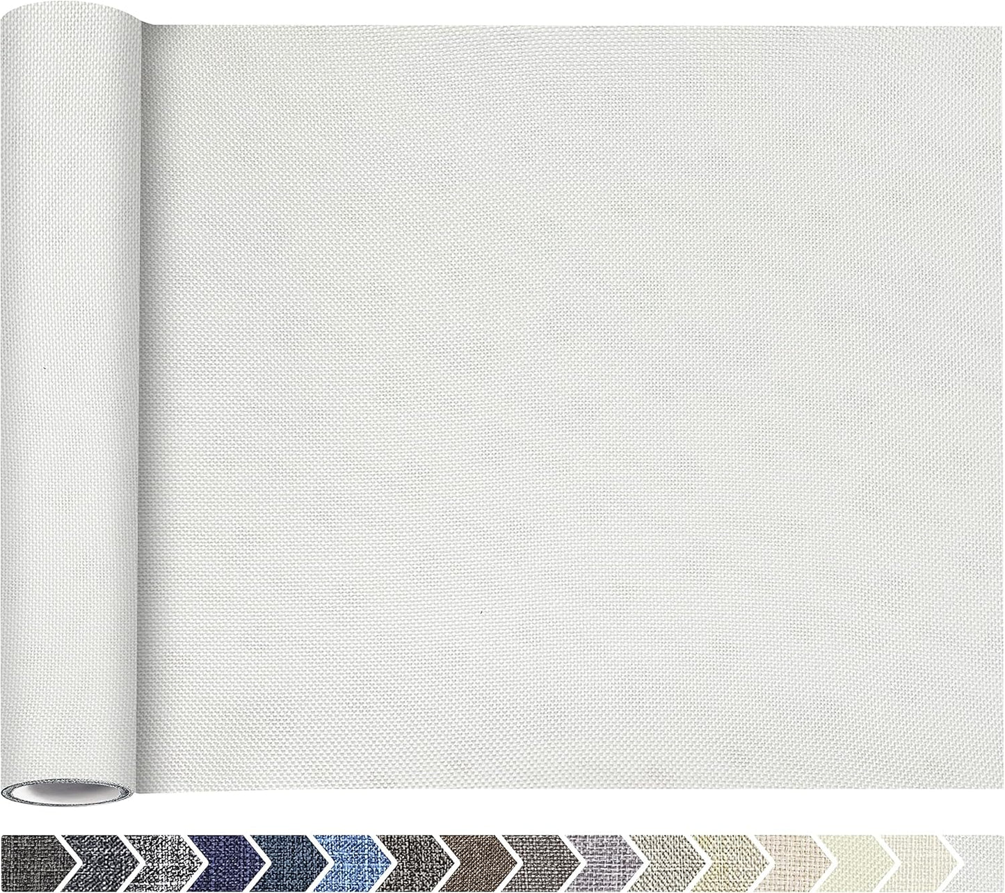 KING MOUNTAIN Fine Linen Repair Patches, Self-Adhesive Linen Fabric Patches, 12X40 inch Extra Size, Multi Color, Can be Used for Linen Sofa Repair and Linen Clothes Repair(12" x 40",White)