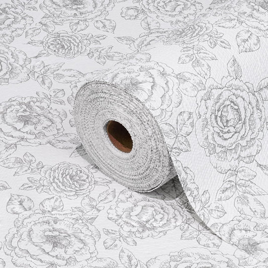 Drawer and Shelf Liner for Kitchen Cabinets Non-Adhesive, Non-Slip Cabinet Liner Shelf Paper Strong Grip Waterproof Easy to Clean for Kitchen Shelves Cupboard, Flower,12IN X 30FT