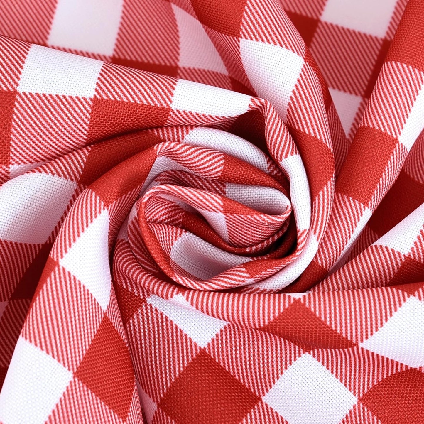 Waterproof Checkered Tablecloth Fabric - Rectangle 58x84 Inch Classic Gingham Buffalo Plaid Table Cloth for Indoor/Outdoor Use - Washable Table Cover for Kitchen, BBQs, and Parties