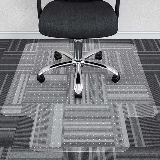 Large Chair Mat for Carpet, Easy Glide Plastic Carpet Floor Protector Mat for Office Chairs for Work & Home