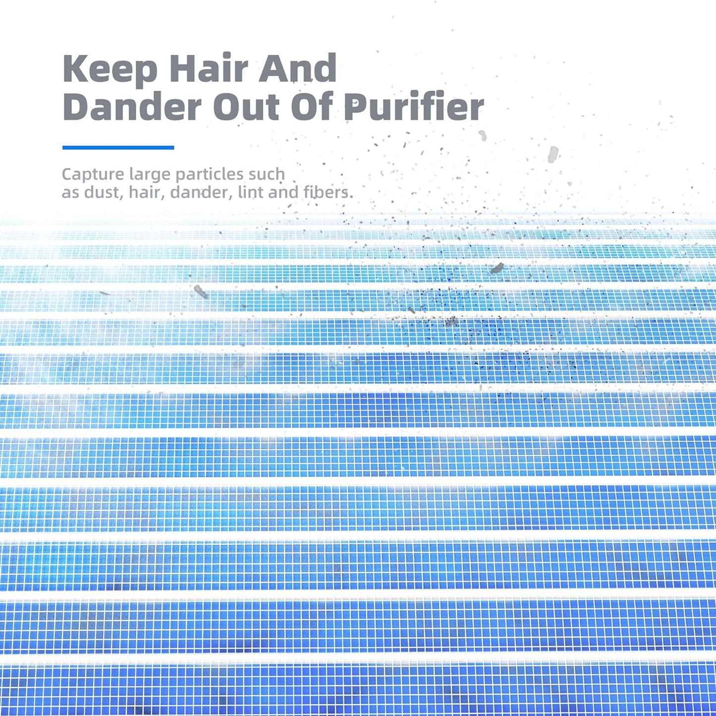 AROEVE MK01 & MK06 Air Filter Replacement 4-in-1 Air Filter for Smoke Pollen Dander Hair Smell Suitable- Standard Version(2 Pack)