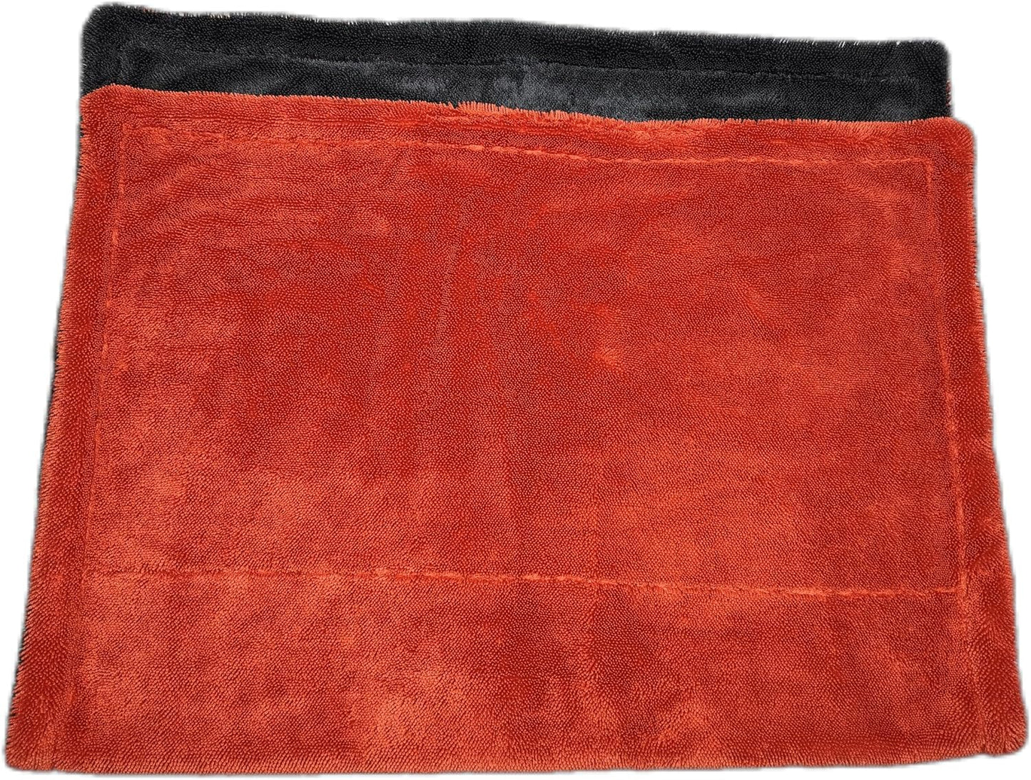 SOFTBATFY 1200 GSM 36" x 24"Dual Sided Microfiber Car Cleaning Drying Towel with Twist Pile, Super Absorbent, Scratch-Free, Machine Washable(Red-Grey)