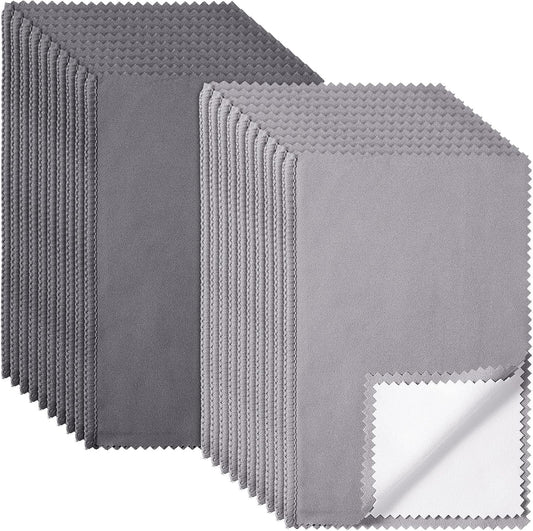 Breling 20 Pcs Silver Jewelry Polishing Cloths 6 x 8 inches Jewelry Cleaning Cloth Sterling Polish Cloths for Jewelry