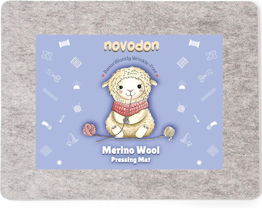 Novodon Merino Wool Pressing Mat for Quilting 17" x 13.5" 100% Merino Wool Pressing Mat for Quilting and Ironing
